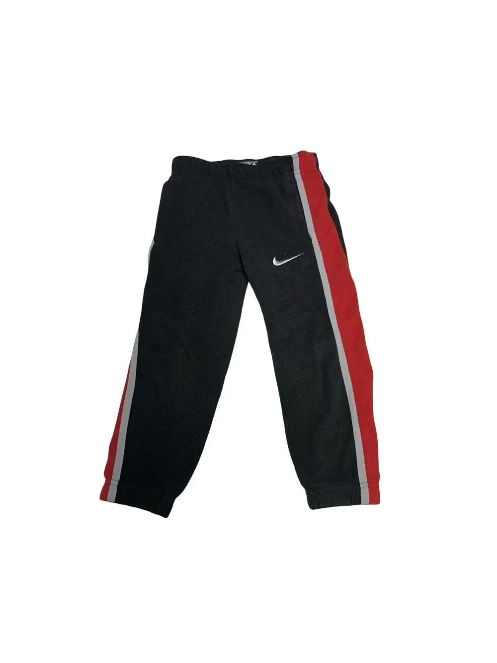 Nike Therma-FIT Boys Jogger Sweatpants Size 4 Black Red Athletic Pants